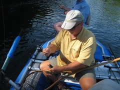 Watauga Float Trip  8  - Randy Handling Fish